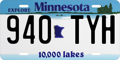 MN license plate 940TYH