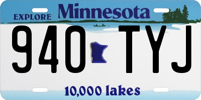 MN license plate 940TYJ