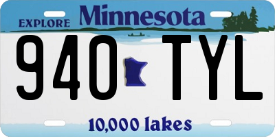 MN license plate 940TYL