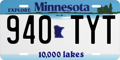 MN license plate 940TYT
