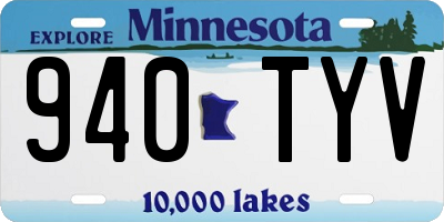 MN license plate 940TYV