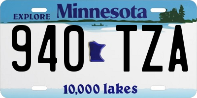 MN license plate 940TZA