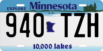 MN license plate 940TZH