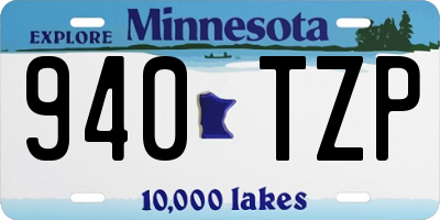 MN license plate 940TZP