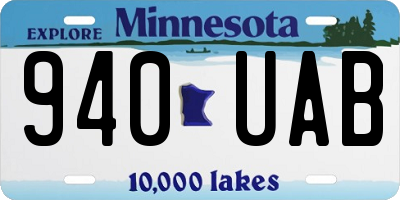 MN license plate 940UAB