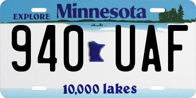 MN license plate 940UAF