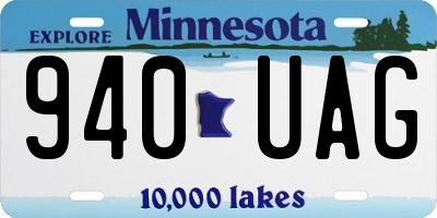 MN license plate 940UAG
