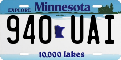 MN license plate 940UAI