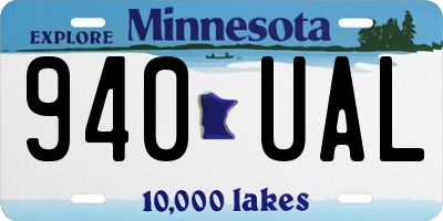 MN license plate 940UAL