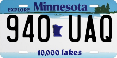 MN license plate 940UAQ