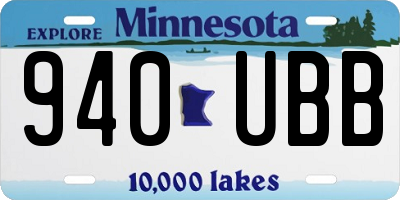 MN license plate 940UBB