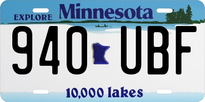 MN license plate 940UBF