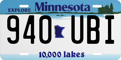 MN license plate 940UBI