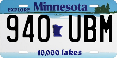 MN license plate 940UBM