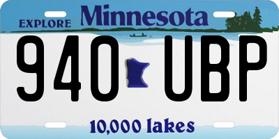 MN license plate 940UBP