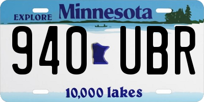 MN license plate 940UBR