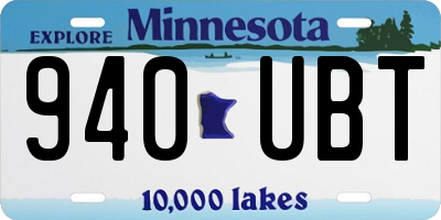 MN license plate 940UBT