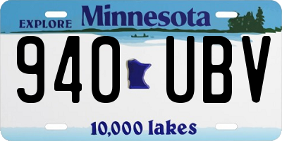 MN license plate 940UBV