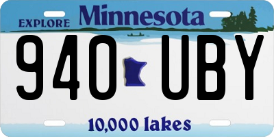 MN license plate 940UBY