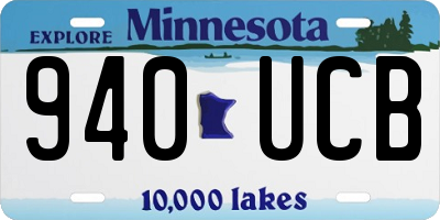 MN license plate 940UCB