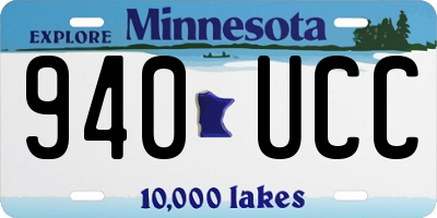 MN license plate 940UCC