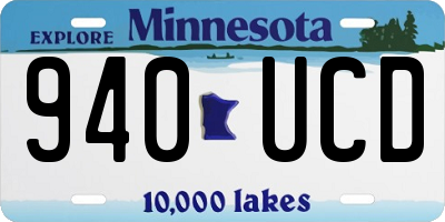 MN license plate 940UCD