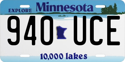 MN license plate 940UCE