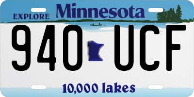 MN license plate 940UCF