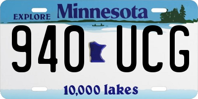 MN license plate 940UCG