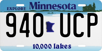 MN license plate 940UCP