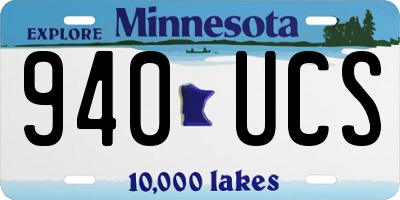 MN license plate 940UCS