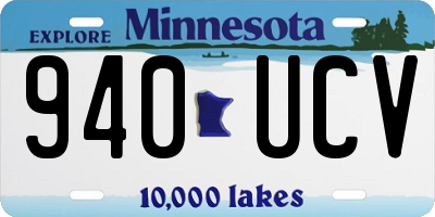 MN license plate 940UCV