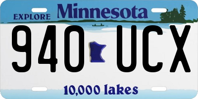 MN license plate 940UCX