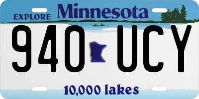 MN license plate 940UCY