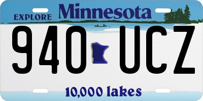 MN license plate 940UCZ