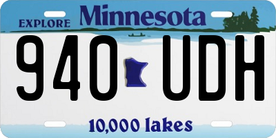 MN license plate 940UDH