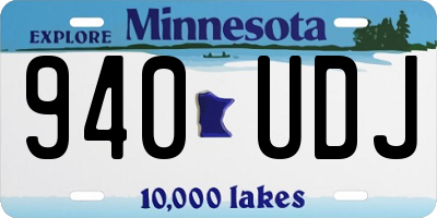 MN license plate 940UDJ