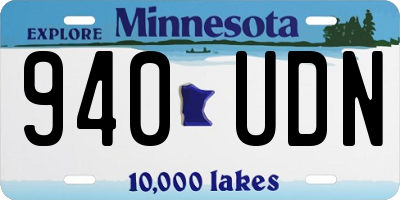 MN license plate 940UDN