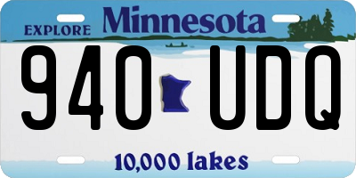 MN license plate 940UDQ
