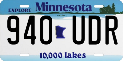 MN license plate 940UDR