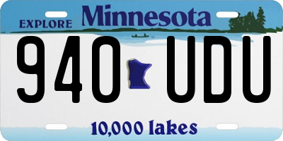 MN license plate 940UDU