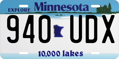 MN license plate 940UDX