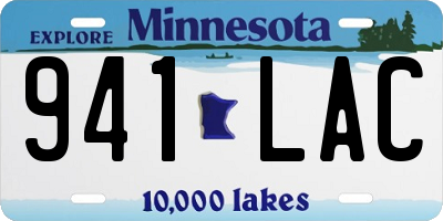 MN license plate 941LAC