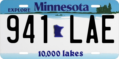 MN license plate 941LAE