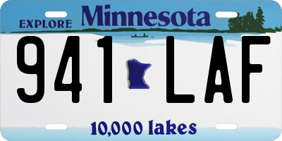 MN license plate 941LAF