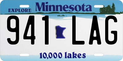 MN license plate 941LAG