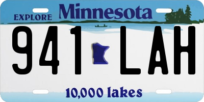 MN license plate 941LAH