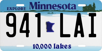 MN license plate 941LAI