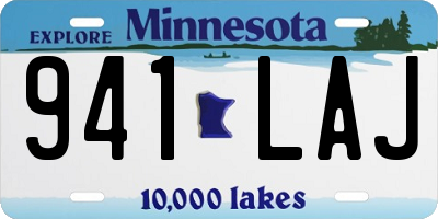 MN license plate 941LAJ