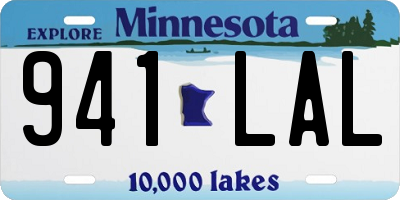 MN license plate 941LAL